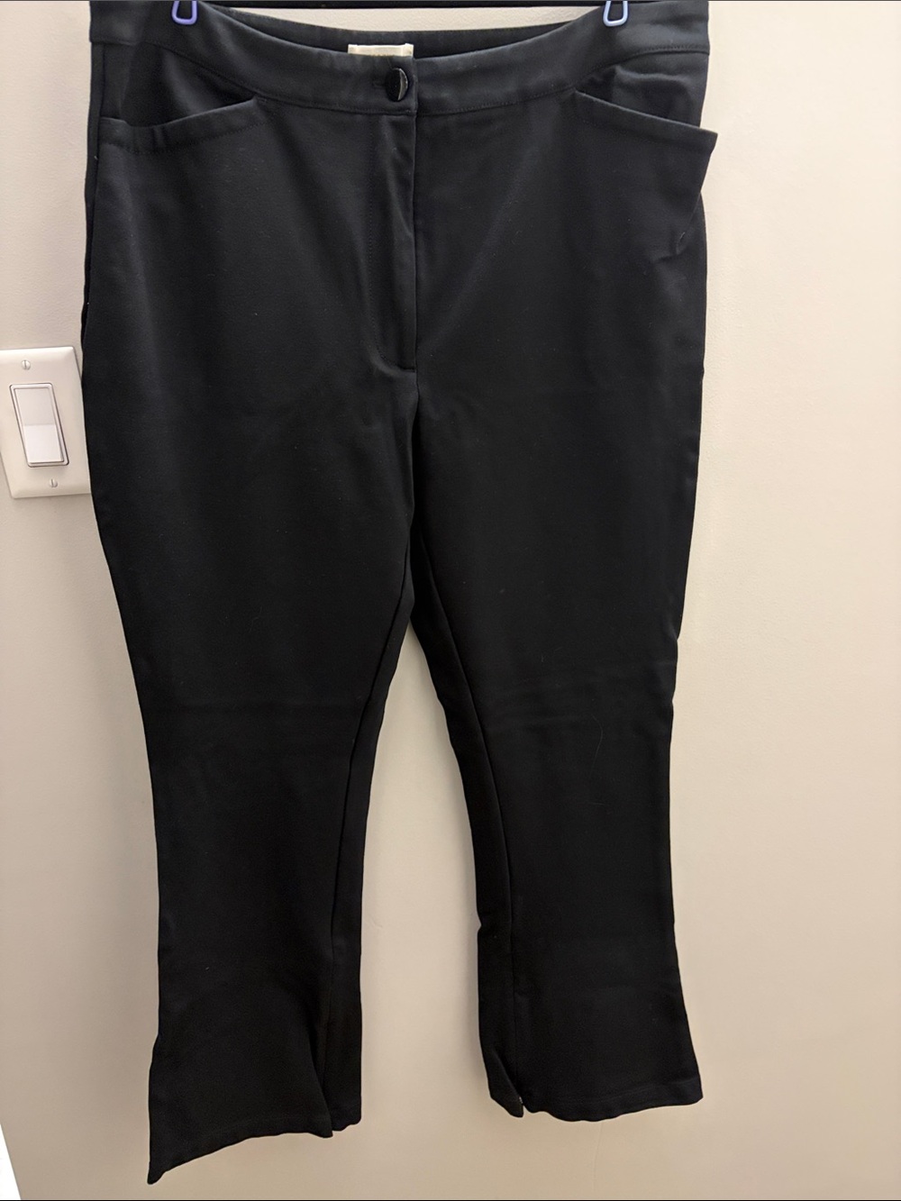 Maeve by Anthropologie Black Wide-Leg Stretch pants